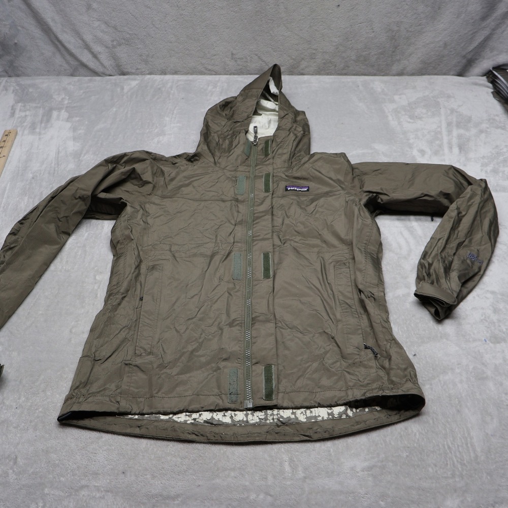 Patagonia Jacket Mens Small Brown Torrentshell Full Zip Hooded Waterproof READ